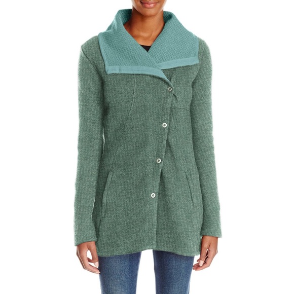 Prana Milana jacket- deep teal Sz S Wool Blend - Picture 1 of 10